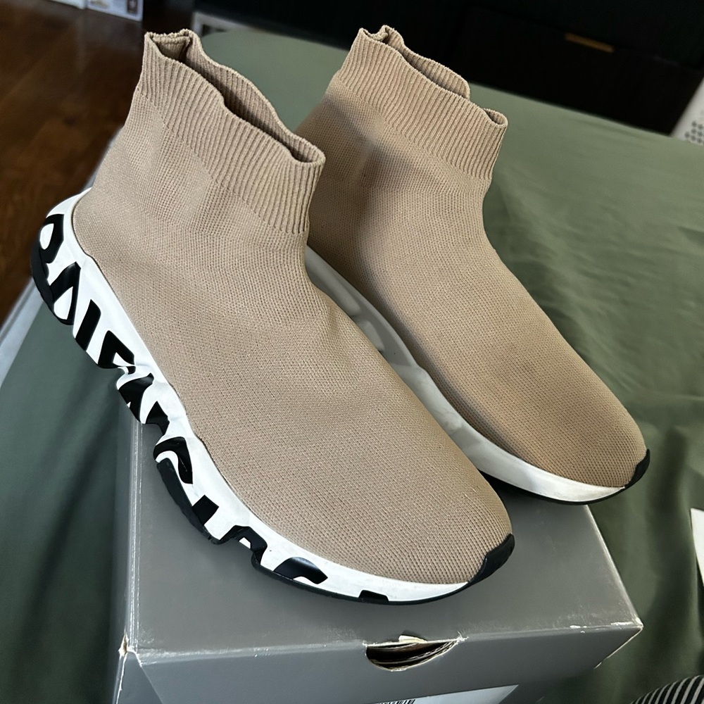 Balenciaga Beige Knit Sneakers